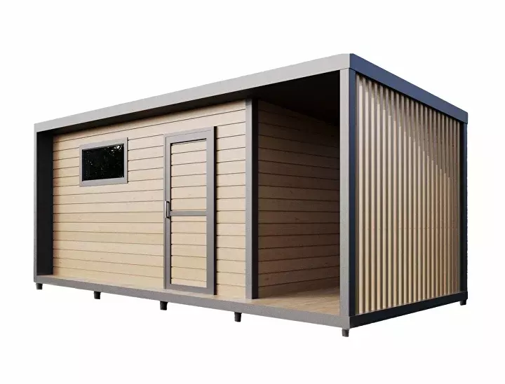 Хозблок "Хай-Тек" с дровником от 9 м²