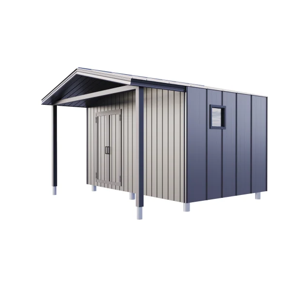 Хозблок "Барнхаус" с навесом