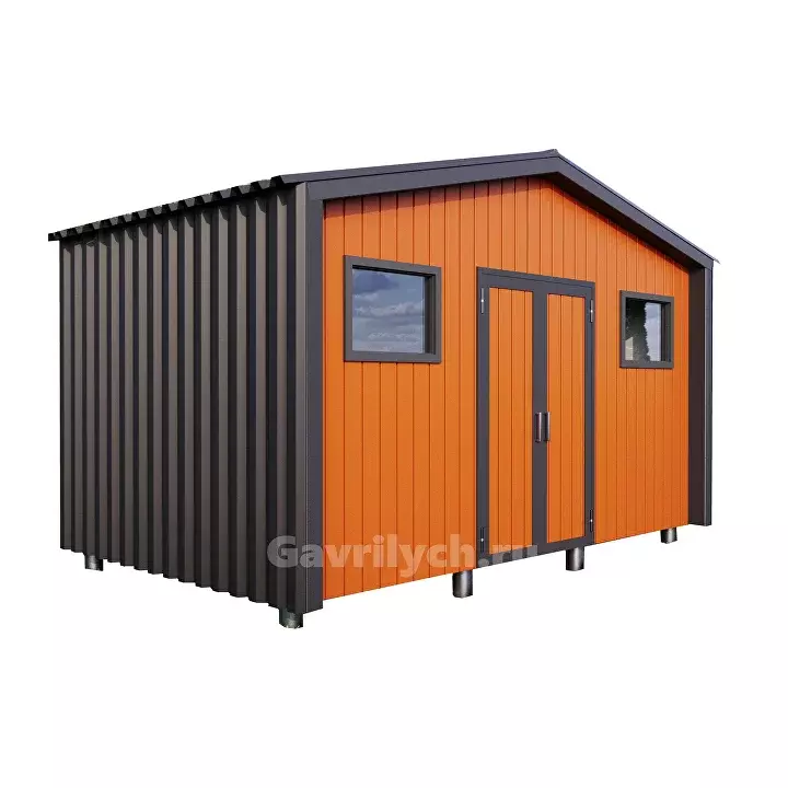 Хозблок "Барнхаус" из профлиста от 8 м²